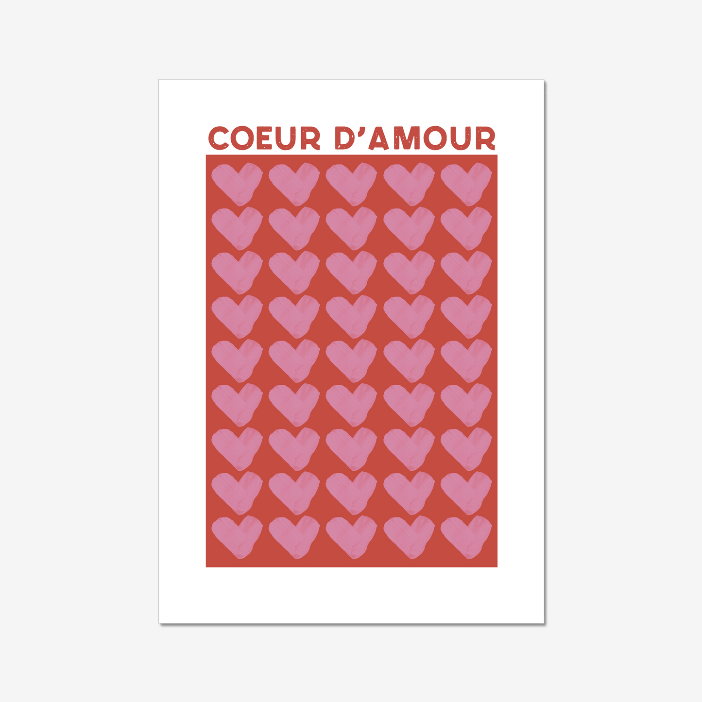 COEUR D'AMOUR, Love Hearts Art Print Poster  - Cuddles In The Kitchen