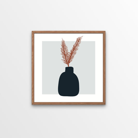 This pampas vase square art print is more than just a beautiful piece of art - it is a stunning representation of nature's simplistic beauty that will evoke a sense of peace and serenity in any space. 
