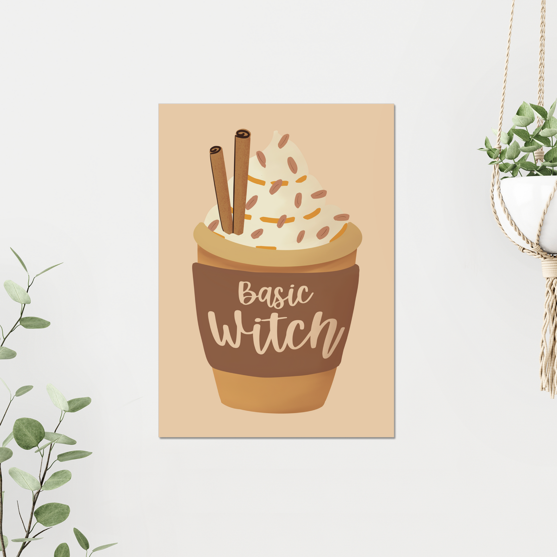 This basic b*tch loves pumpkin spice lattes, so we've got the perfect print for fans of this seasonal drink! Our Basic Witch Latte Art Print features a fun twist on a classic latte. Grab one today to add some sass to your house!