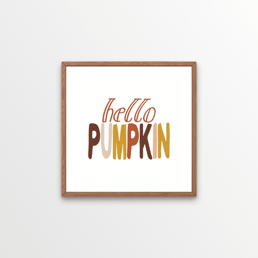 Hello Pumpkin Wall Art Print