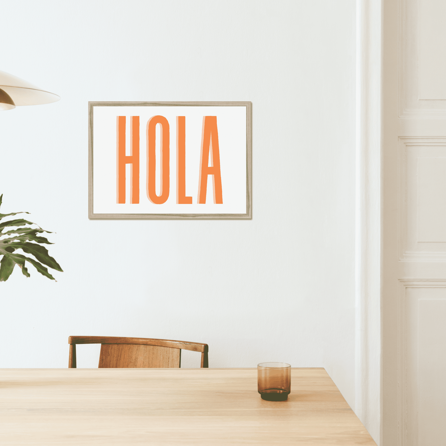 Welcome yourself and your visitors into your fun house with our Hola print.  This design is loud and we love it! Available in green, pink or orange (see other typography print listings).  A bright, colourful, and fun statement print that will get lots of attention.