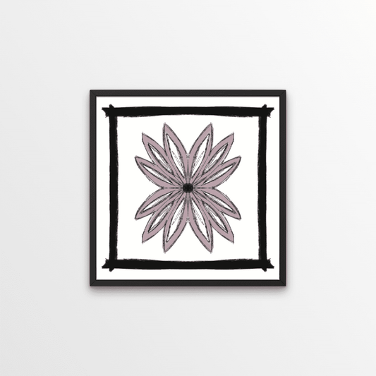A hard and impactful style flower print, bold and simple in black, white and muted pink tones.  We love the striking sketch format of this print, and think it screaming out for gallery wall placement.  With its bold and quirky design, it fits in perfectly with an eclectic home decor style.