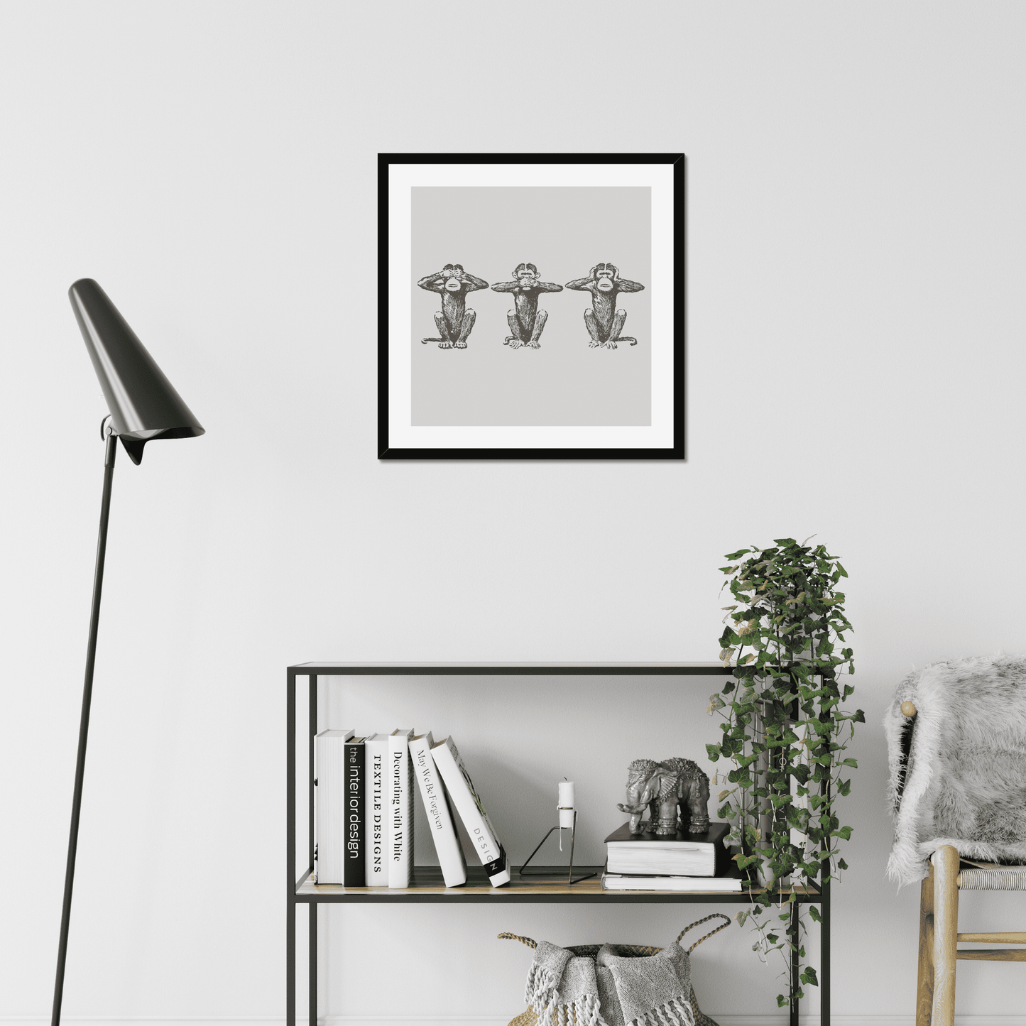 This cheeky trio continue to trend in home decor, and we continue to love them. A quirky print sure to make a fun statement in your home, and will display perfectly as a stand alone piece or as part of your gallery wall. 