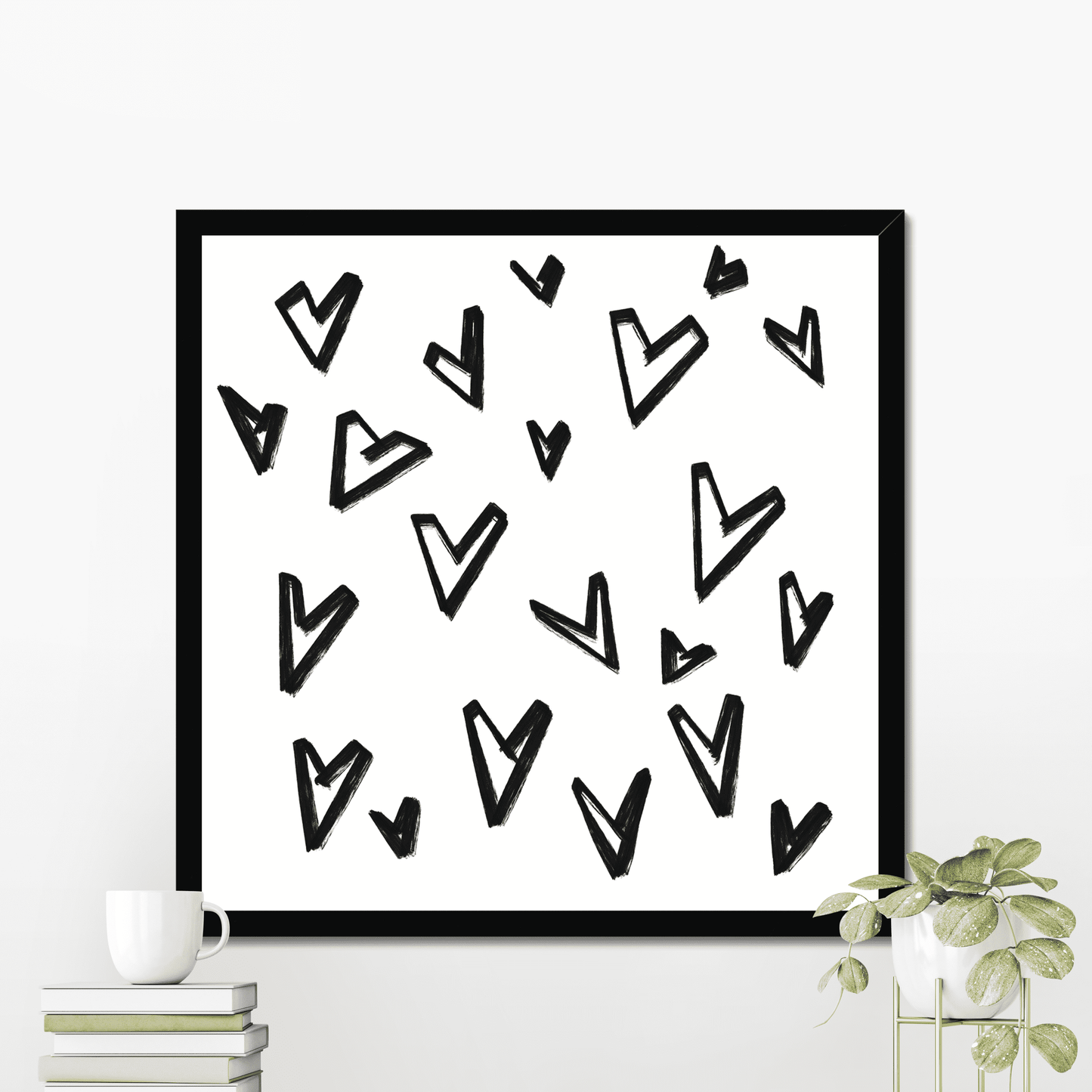 A minimalist style print, bold and simple in black and white. Celebrating a love that is strong and unique, this is great gift for your favourite person.  This is one of our most popular prints. With its bold and quirky design, it fits in perfectly with an eclectic home decor style.